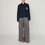 STELLA NOVA Embellished Moon Shirt  in Navy