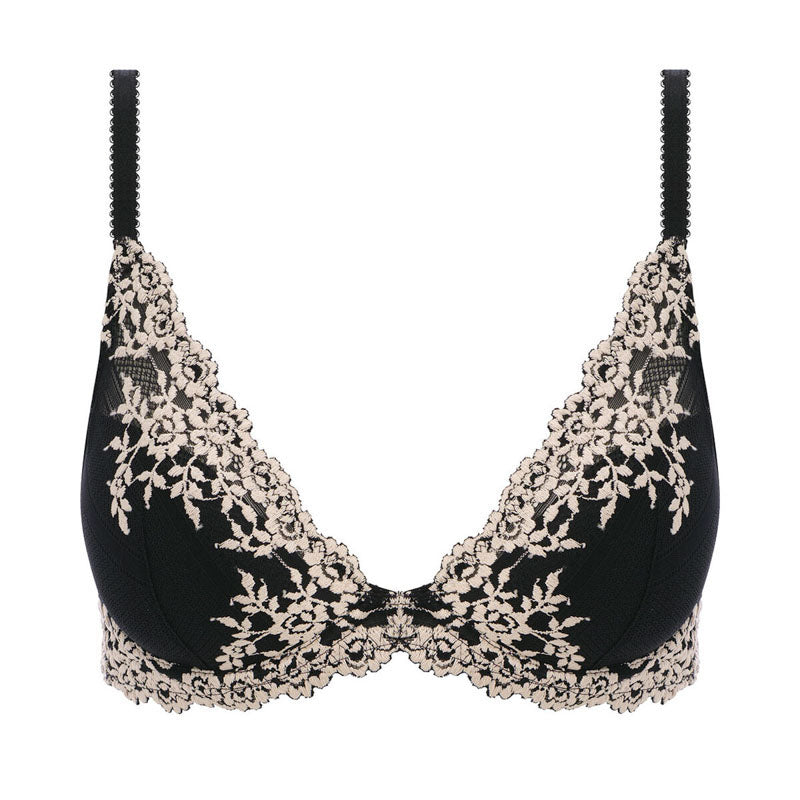 WACOAL Embrace Lace Plunge Bra in Black