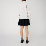 STELLA NOVA Embroidered Bow Shirt in White