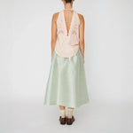 STELLA NOVA Embroidery Anglaise Halterneck Top in Soft Powder