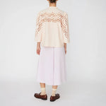 STELLA NOVA Embroidery Anglaise Shirt in Soft Powder