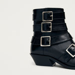 ALOHAS Eras Leather Ankle Boots in Black