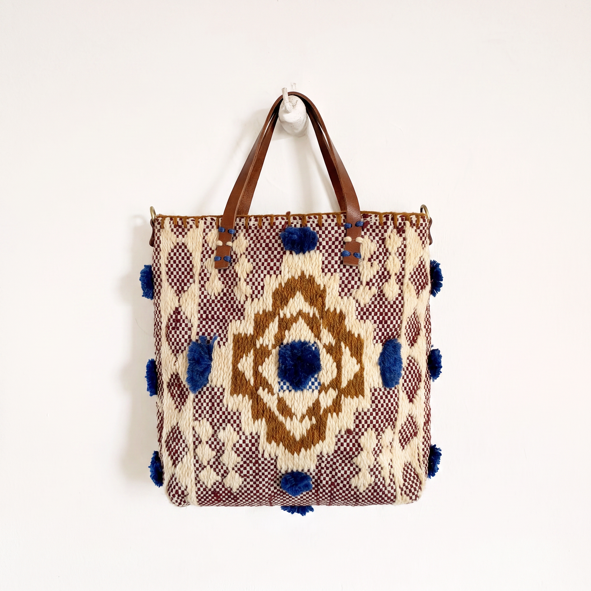 EN SHALLA Extra Small Aztec Tote Bag in Brown