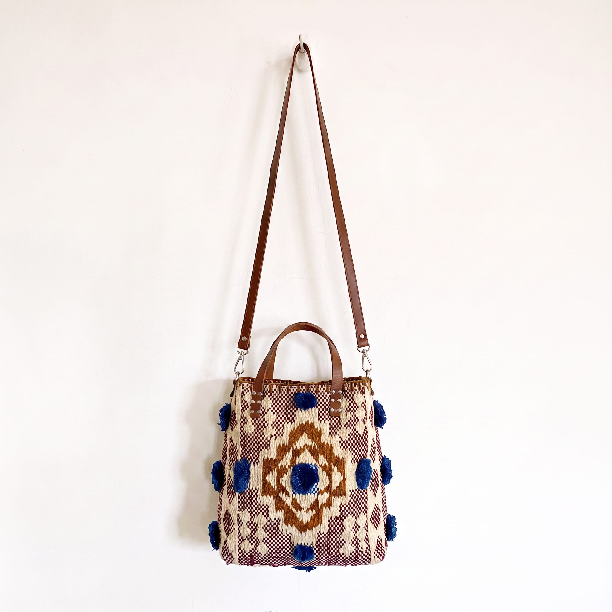 EN SHALLA Extra Small Aztec Tote Bag in Brown