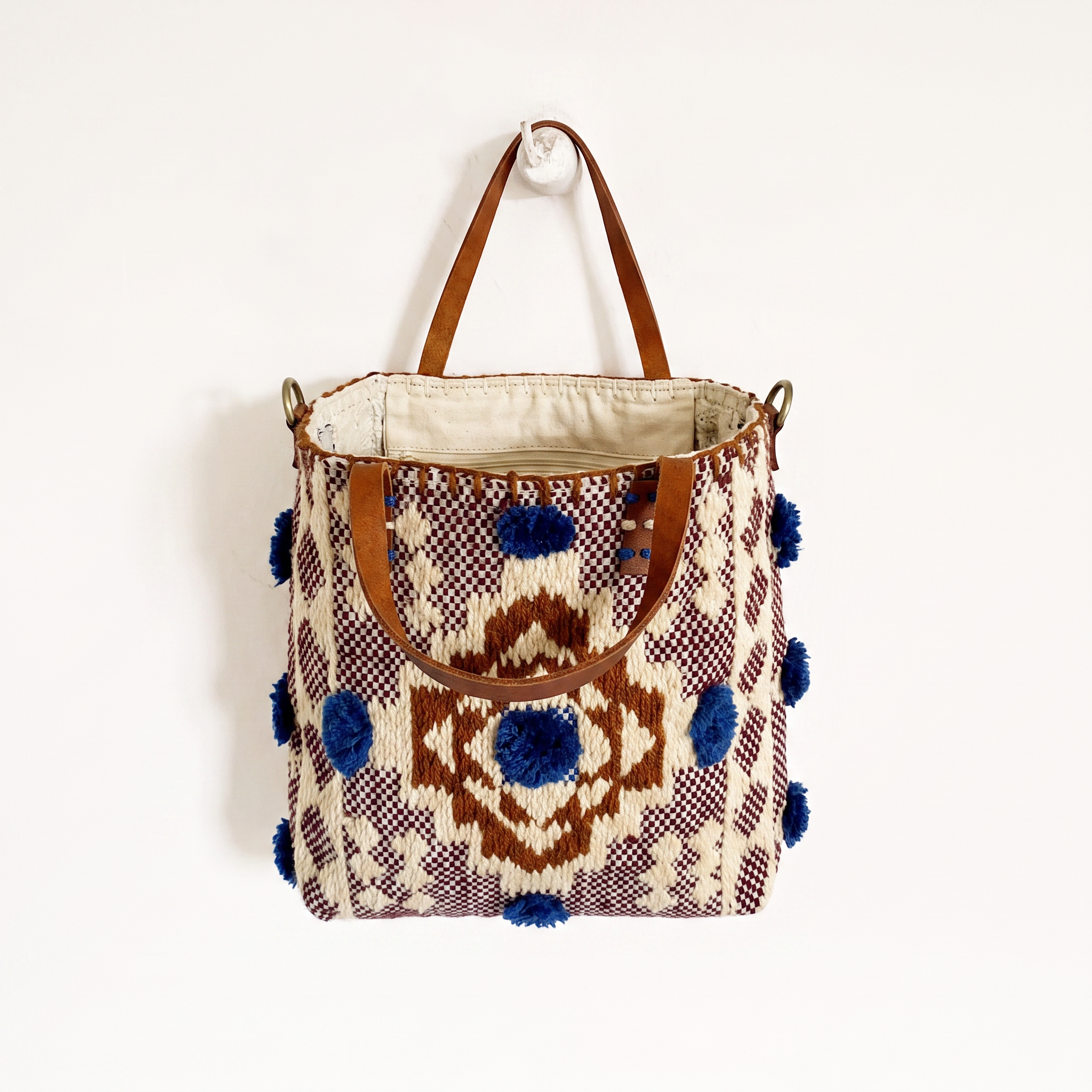 EN SHALLA Extra Small Aztec Tote Bag in Brown