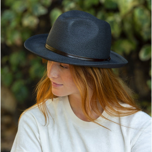 TRAVAUX EN COURS Plaited Hat in Black