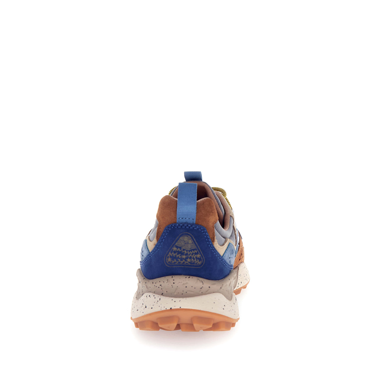 FLOWER MOUNTAIN Yamano 3 Mens Suede/Nylon Trainers in Brown/Petrol/Light Blue