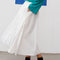 FLOOR Wide Pleated Skirt in White