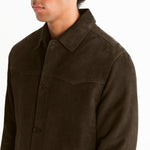WAX LONDON Fen Suede Jacket in Brown