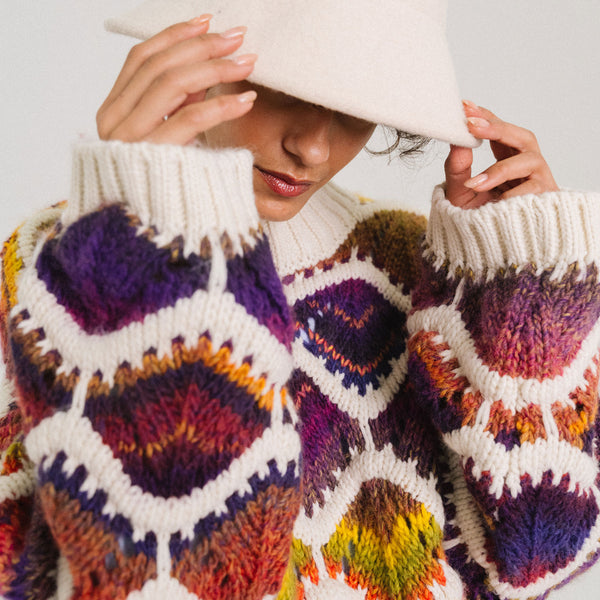 TINSELS Fevrier Rainbow Wool Jumper in Rainbow