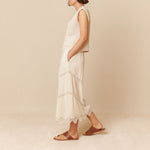 INDI & COLD English Rib Knit Vest in Ecru