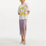Flaminglips Net Pencil Skirt in Lilac