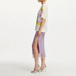 Flaminglips Net Pencil Skirt in Lilac