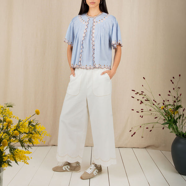 BONTE Flora Top in Blue