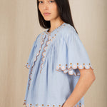 BONTE Flora Top in Blue