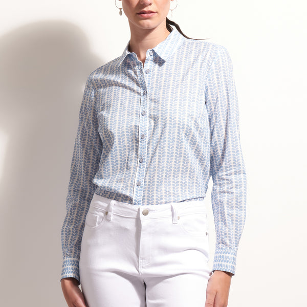 FOIL All Class Cotton Shirt in Bluebelle Drops