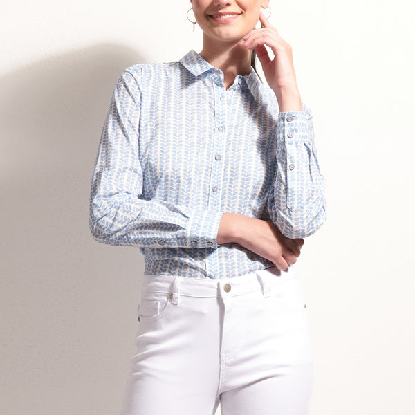 FOIL All Class Cotton Shirt in Bluebelle Drops