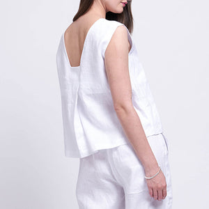 Its Only Natural Stripe Top in White