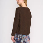FOIL Loop V-Neck Sweater in Coffee