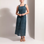 FOIL Sweet Stitch Broderie Anglaise Sundress in Blue Coral Deco