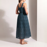 FOIL Sweet Stitch Broderie Anglaise Sundress in Blue Coral Deco