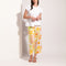 FOIL Cut of Your Rib Cotton Linen Mix Top in White
