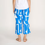 FOIL Natural Ability Cotton Linen Mix Trousers in Blue