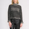 Zig Zag Fringe High Neck Jumper in Mono