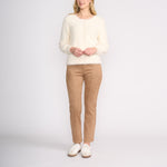 Fluffy Reversible Cardigan in Porcelain