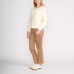 Fluffy Reversible Cardigan in Porcelain