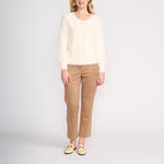 Fluffy Reversible Cardigan in Porcelain