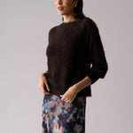Fluffy Reversible Cardigan in Ristretto