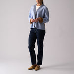 Plush Love V Neck Cardigan in Blue Combo