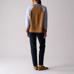 Plush Love V Neck Cardigan in Blue Combo