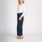 Jean Queen Wide Leg Jeans in Dark Wash