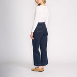 Jean Queen Wide Leg Jeans in Dark Wash