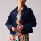 Pre Re-Cord Cropped Corduroy Jacket in Midnight