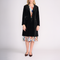 Cotton Corduroy Velvet Long Coat in Black