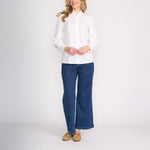 Cagney & Lacey Pie Crust Collar Shirt in White