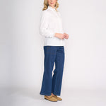 Cagney & Lacey Pie Crust Collar Shirt in White