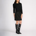 Cygnet-Ure Textured Statement Skirt in Black