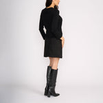 Cygnet-Ure Textured Statement Skirt in Black