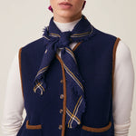 MOISMONT Chelsea No815 Square Scarf  in Magic Blue