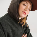 TINSELS Friends Polaire Detachable Hood Jacket in Anthracite
