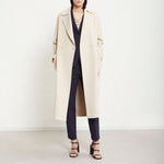 OTTOD AME Double Face Wool Coat in Ecru