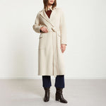 OTTOD AME Double Face Wool Coat in Ecru