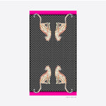 VILAGALLO Scarf with Leopards in Black