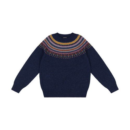 QUINTON & CHADWICK Fairisle Jumper  in Cosmos