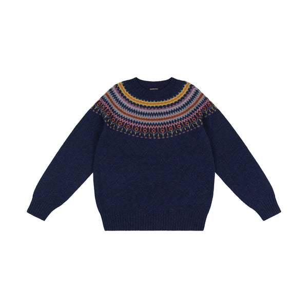QUINTON & CHADWICK Fairisle Jumper  in Cosmos