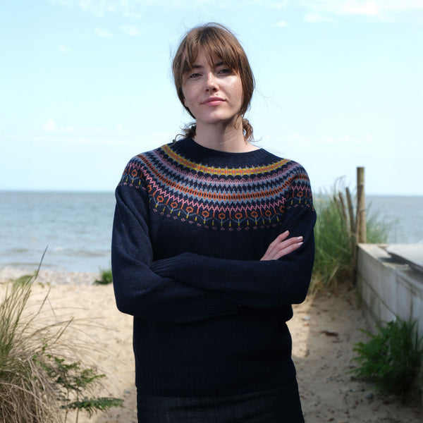 QUINTON & CHADWICK Fairisle Jumper  in Cosmos